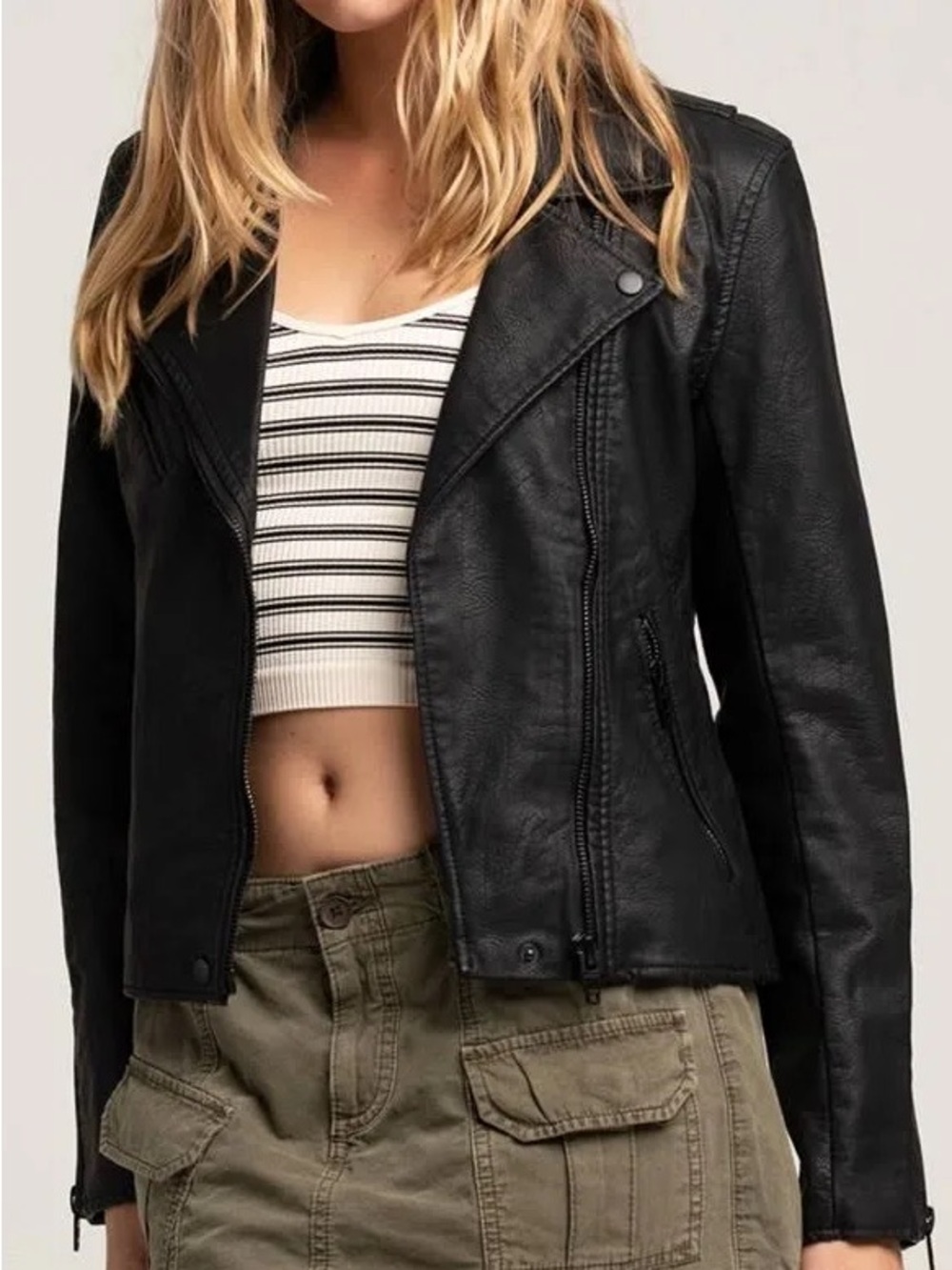 Blank NYC easy rider faux leather jacket